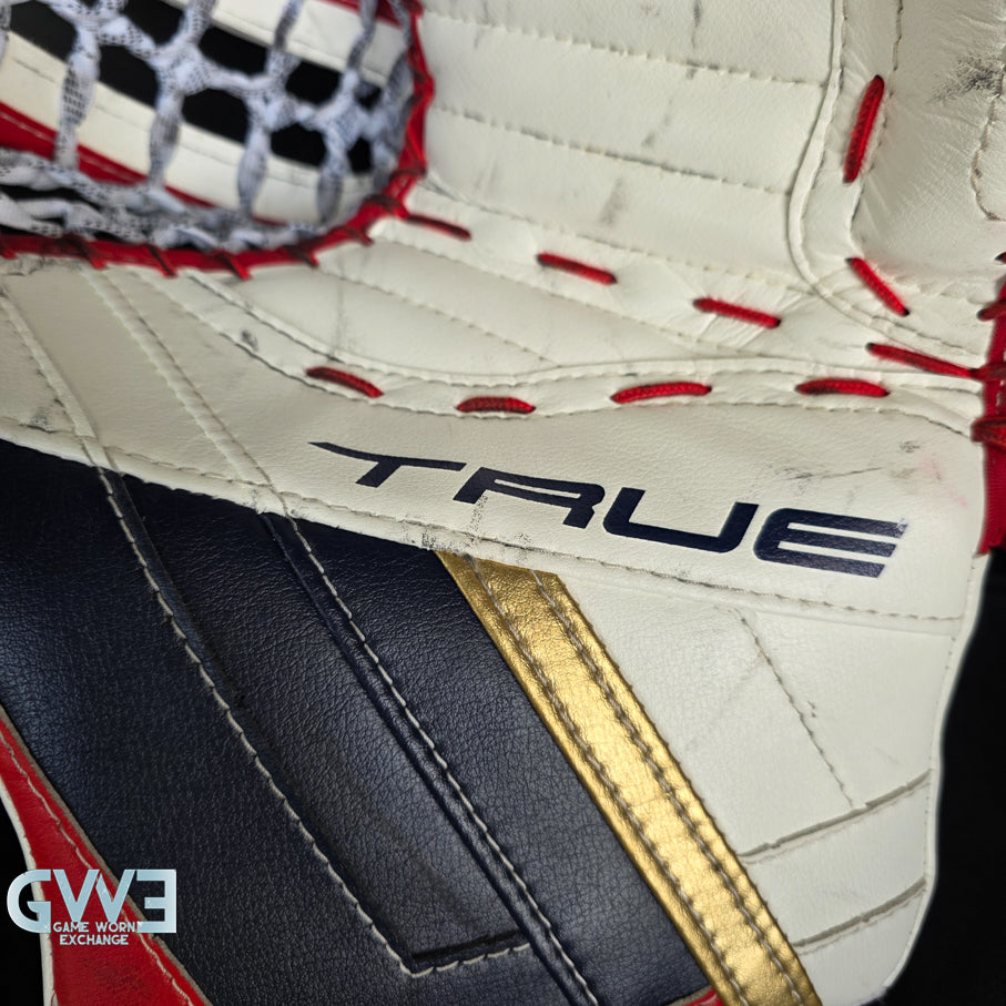 Sergei Bobrovsky Game Used Goalie Pads 2023-24 Stanley Cup Winning Season Florida Panthers Autographed Signed True Lefevre HRZDUS PX4 AS-03241