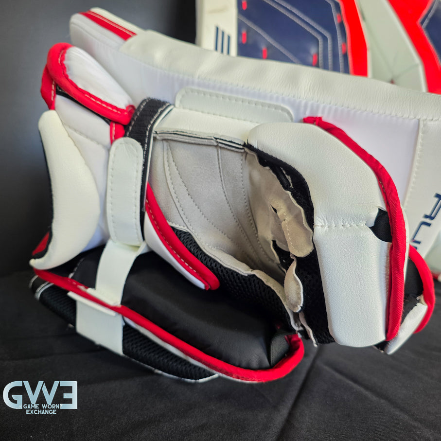 Sergei Bobrovsky Game Used Goalie Pads 2023-24 Stanley Cup Winning Season Florida Panthers Autographed Signed True Lefevre HRZDUS PX4 AS-03241