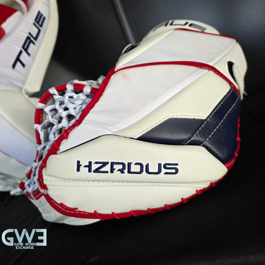 Sergei Bobrovsky Game Used Goalie Pads 2023-24 Stanley Cup Winning Season Florida Panthers Autographed Signed True Lefevre HRZDUS PX4 AS-03241