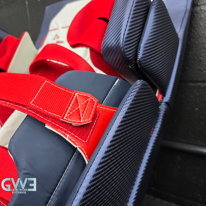 Sergei Bobrovsky Game Issued Used Goalie Pads 2025-26 Florida Panthers True Lefevre HRZDUS L95 Inscription 11-29 K Whitmore NHL AS-02978