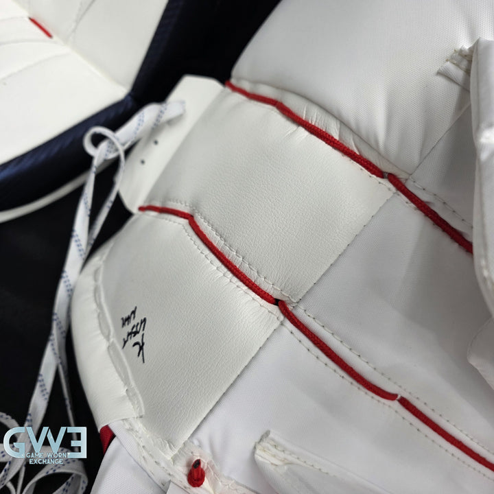 Sergei Bobrovsky Game Issued Used Goalie Pads 2025-26 Florida Panthers True Lefevre HRZDUS L95 Inscription 11-29 K Whitmore NHL AS-02978