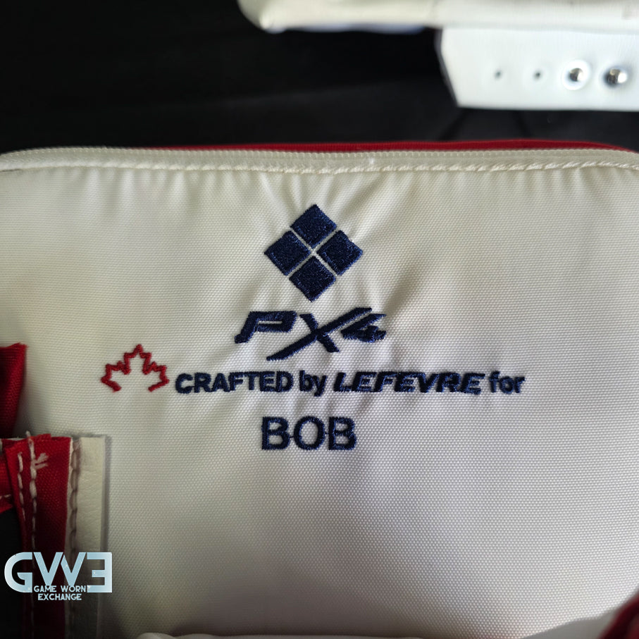 Sergei Bobrovsky Game Used Goalie Pads 2023-24 Stanley Cup Winning Season Florida Panthers Autographed Signed True Lefevre HRZDUS PX4 AS-03241