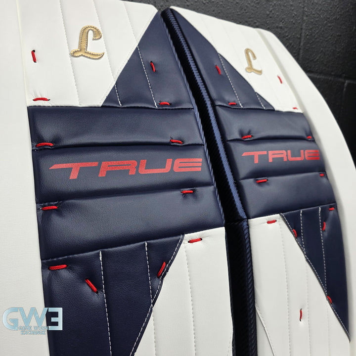 Sergei Bobrovsky Game Issued Used Goalie Pads 2025-26 Florida Panthers True Lefevre HRZDUS L95 Inscription 11-29 K Whitmore NHL AS-02978