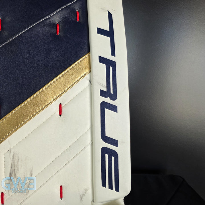 Sergei Bobrovsky Game Used Goalie Pads 2023-24 Stanley Cup Winning Season Florida Panthers Autographed Signed True Lefevre HRZDUS PX4 AS-03241