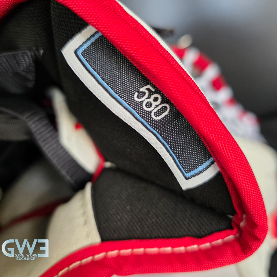 Sergei Bobrovsky Game Used Goalie Pads 2023-24 Stanley Cup Winning Season Florida Panthers Autographed Signed True Lefevre HRZDUS PX4 AS-03241