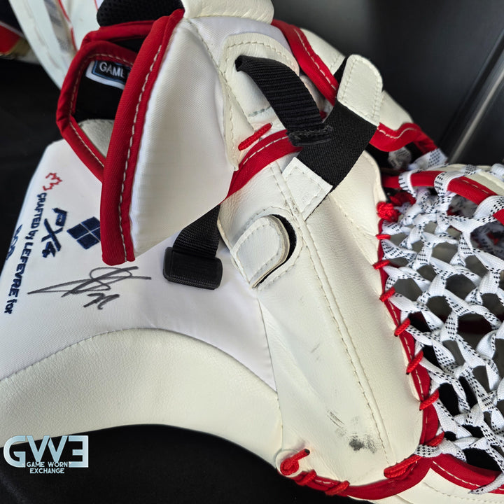 Sergei Bobrovsky Game Used Goalie Pads 2023-24 Stanley Cup Winning Season Florida Panthers Autographed Signed True Lefevre HRZDUS PX4 AS-03241