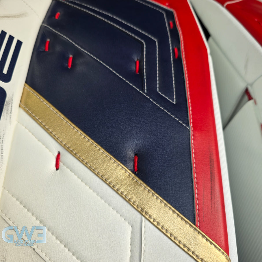 Sergei Bobrovsky Game Used Goalie Pads 2023-24 Stanley Cup Winning Season Florida Panthers Autographed Signed True Lefevre HRZDUS PX4 AS-03241