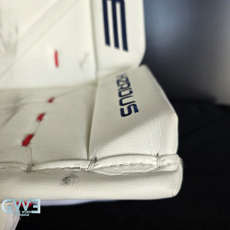 Sergei Bobrovsky Game Used Goalie Pads 2023-24 Stanley Cup Winning Season Florida Panthers Autographed Signed True Lefevre HRZDUS PX4 AS-03241