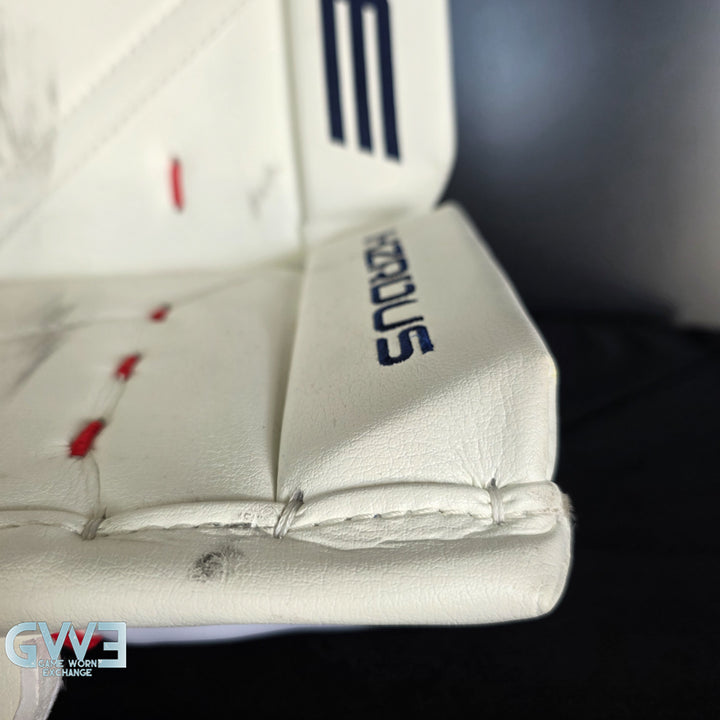Sergei Bobrovsky Game Used Goalie Pads 2023-24 Stanley Cup Winning Season Florida Panthers Autographed Signed True Lefevre HRZDUS PX4 AS-03241