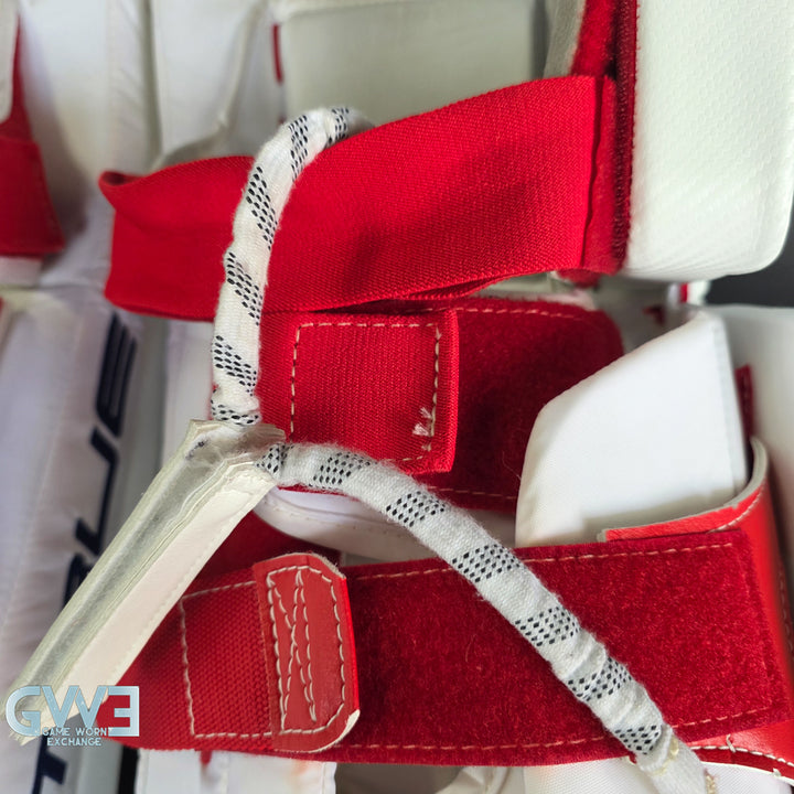 Sergei Bobrovsky Game Used Goalie Pads 2023-24 Stanley Cup Winning Season Florida Panthers Autographed Signed True Lefevre HRZDUS PX4 AS-03241