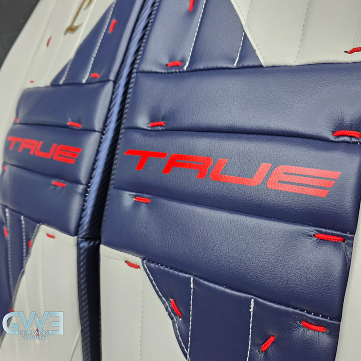 Sergei Bobrovsky Game Issued Used Goalie Pads 2025-26 Florida Panthers True Lefevre HRZDUS L95 Inscription 11-29 K Whitmore NHL AS-02978