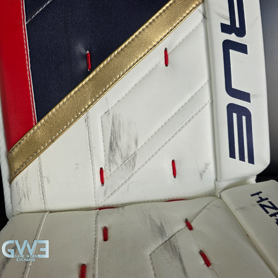 Sergei Bobrovsky Game Used Goalie Pads 2023-24 Stanley Cup Winning Season Florida Panthers Autographed Signed True Lefevre HRZDUS PX4 AS-03241