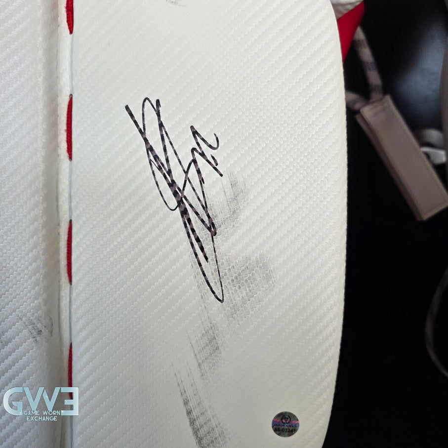 Sergei Bobrovsky Game Used Goalie Pads 2023-24 Stanley Cup Winning Season Florida Panthers Autographed Signed True Lefevre HRZDUS PX4 AS-03241