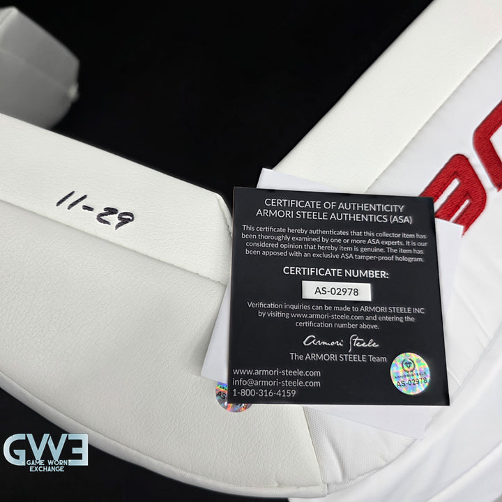 Sergei Bobrovsky Game Issued Used Goalie Pads 2025-26 Florida Panthers True Lefevre HRZDUS L95 Inscription 11-29 K Whitmore NHL AS-02978
