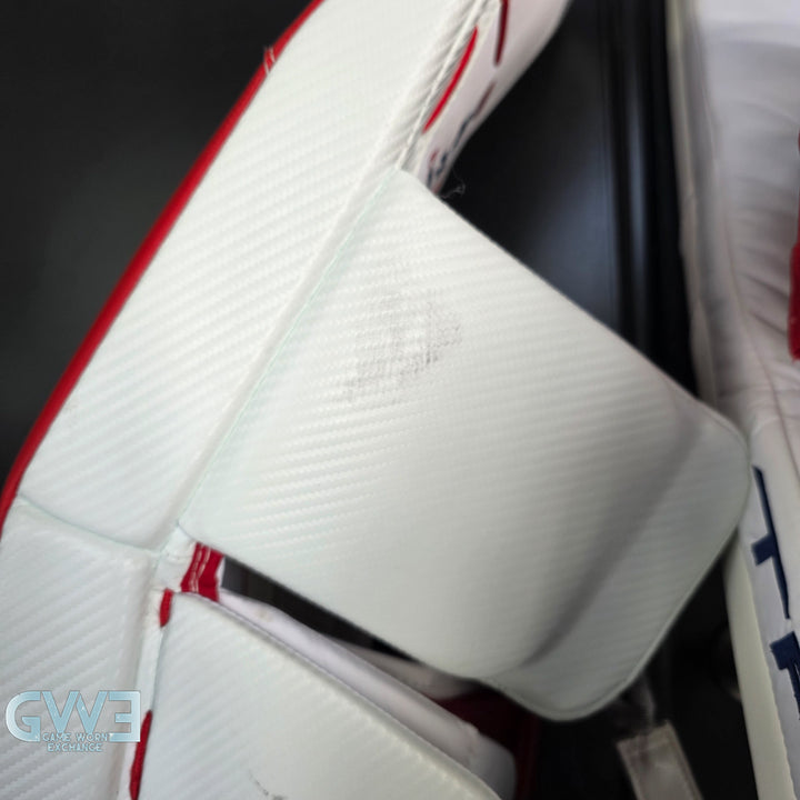 Sergei Bobrovsky Game Used Goalie Pads 2023-24 Stanley Cup Winning Season Florida Panthers Autographed Signed True Lefevre HRZDUS PX4 AS-03241