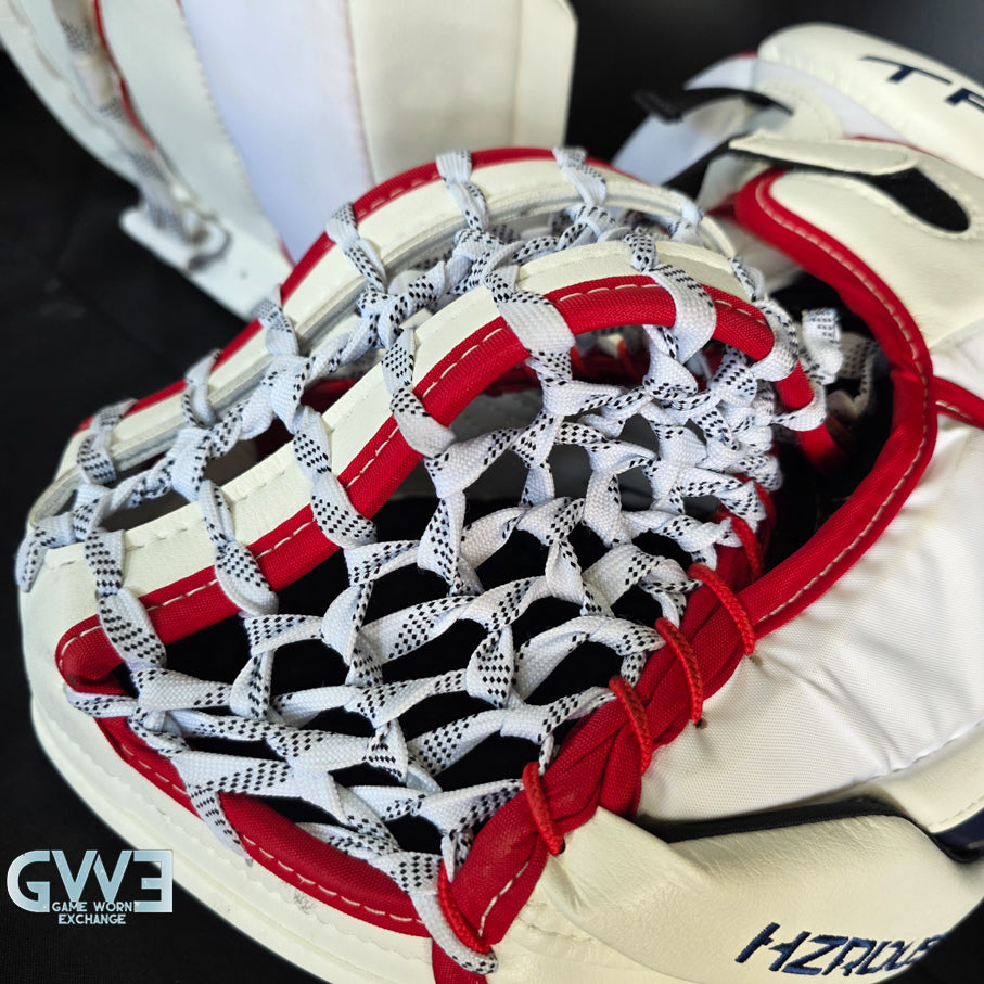 Sergei Bobrovsky Game Used Goalie Pads 2023-24 Stanley Cup Winning Season Florida Panthers Autographed Signed True Lefevre HRZDUS PX4 AS-03241