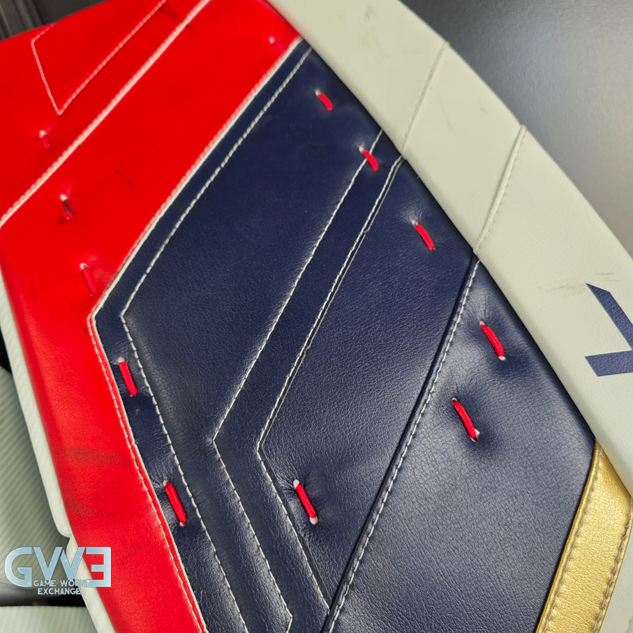 Sergei Bobrovsky Game Used Goalie Pads 2023-24 Stanley Cup Winning Season Florida Panthers Autographed Signed True Lefevre HRZDUS PX4 AS-03241