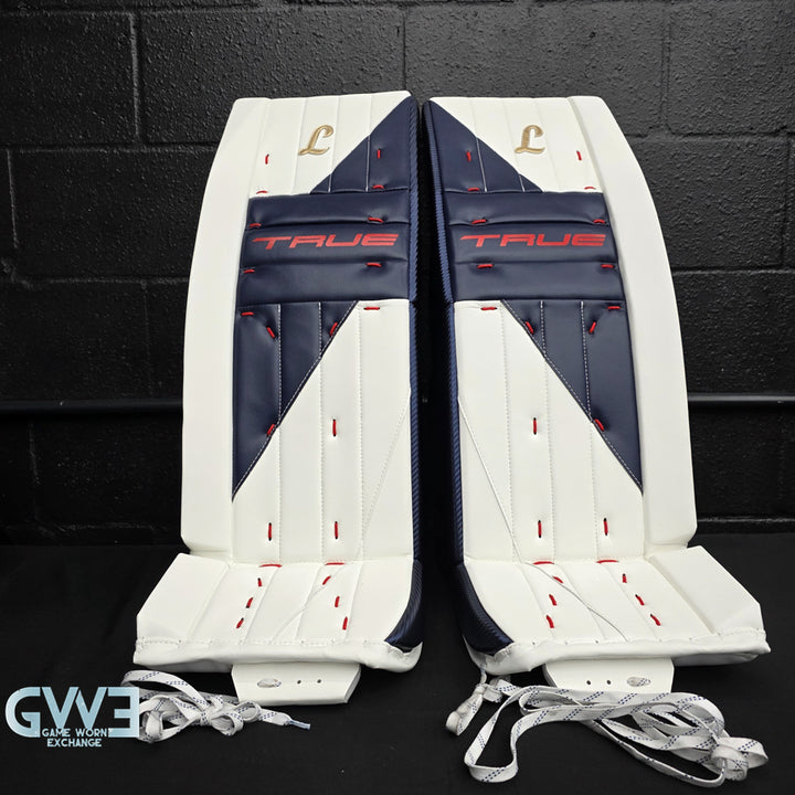 Sergei Bobrovsky Game Issued Used Goalie Pads 2025-26 Florida Panthers True Lefevre HRZDUS L95 Inscription 11-29 K Whitmore NHL AS-02978