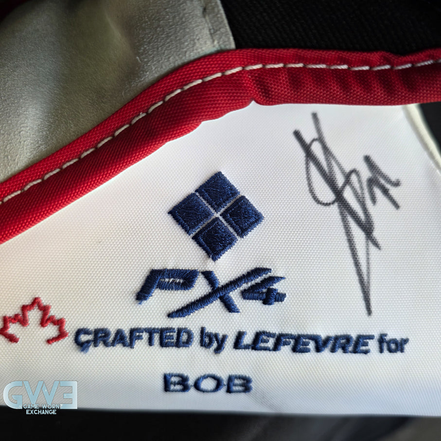 Sergei Bobrovsky Game Used Goalie Pads 2023-24 Stanley Cup Winning Season Florida Panthers Autographed Signed True Lefevre HRZDUS PX4 AS-03241