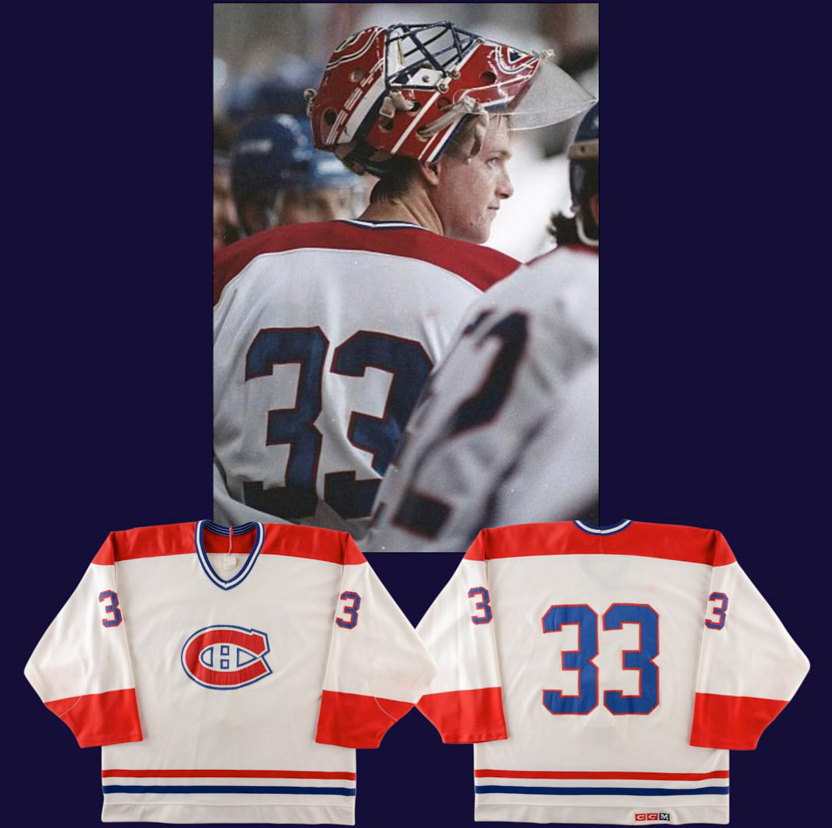 Patrick Roy Game Worn Jersey Montreal Canadiens White Circa 1988
