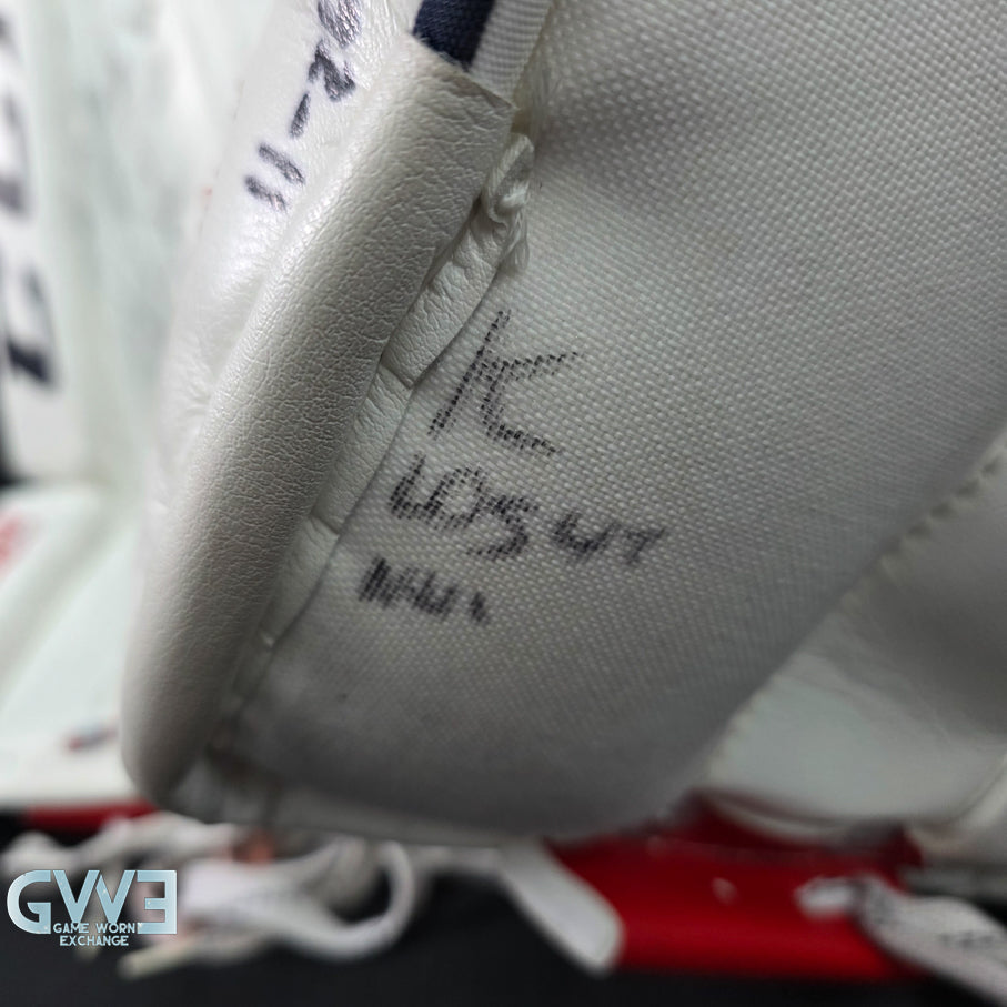 Sergei Bobrovsky Goalie Pads Set Game Used Columbus Blue Jackets 11-26-2018 CCM Extreme Flex 4 AS-02979