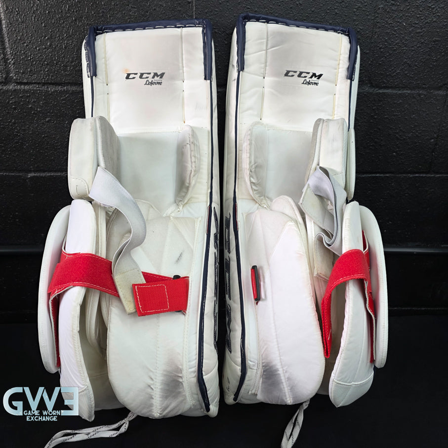 Sergei Bobrovsky Goalie Pads Set Game Used Columbus Blue Jackets 11-26-2018 CCM Extreme Flex 4 AS-02979