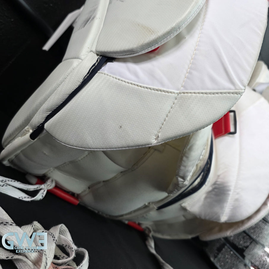 Sergei Bobrovsky Goalie Pads Set Game Used Columbus Blue Jackets 11-26-2018 CCM Extreme Flex 4 AS-02979