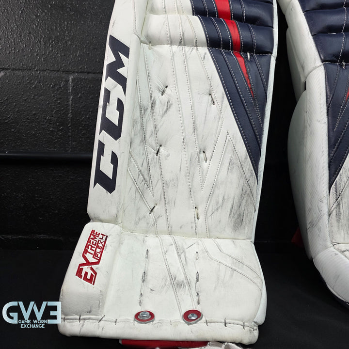 Sergei Bobrovsky Goalie Pads Set Game Used Columbus Blue Jackets 11-26-2018 CCM Extreme Flex 4 AS-02979
