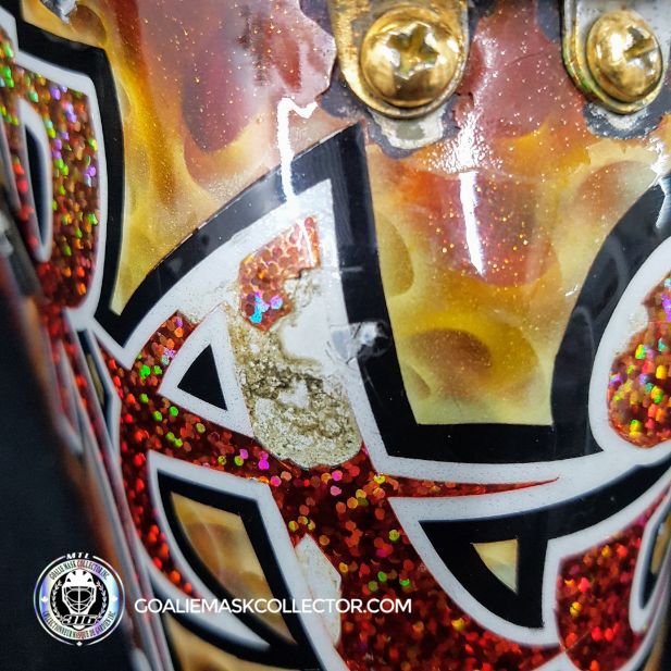 Tuukka Rask Game Worn Goalie Mask Boston Bruins 2008 to 2011 Photomatched Made by Dom Malerba and Ron Slater - SOLD