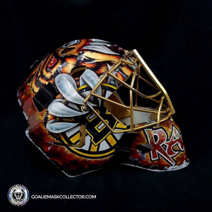 Tuukka Rask Game Worn Goalie Mask Boston Bruins 2008 to 2011 Photomatched Made by Dom Malerba and Ron Slater - SOLD