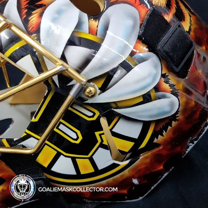 Tuukka Rask Game Worn Goalie Mask Boston Bruins 2008 to 2011 Photomatched Made by Dom Malerba and Ron Slater - SOLD