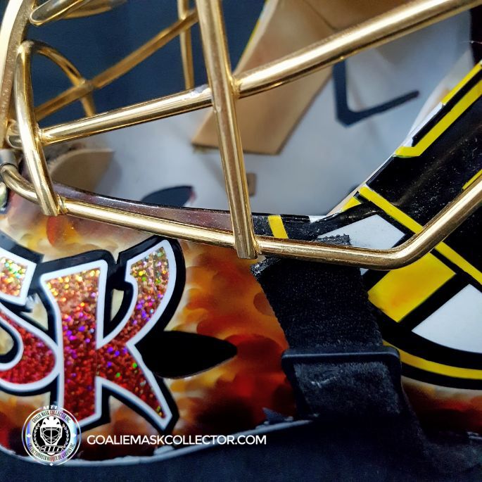 Tuukka Rask Game Worn Goalie Mask Boston Bruins 2008 to 2011 Photomatched Made by Dom Malerba and Ron Slater - SOLD