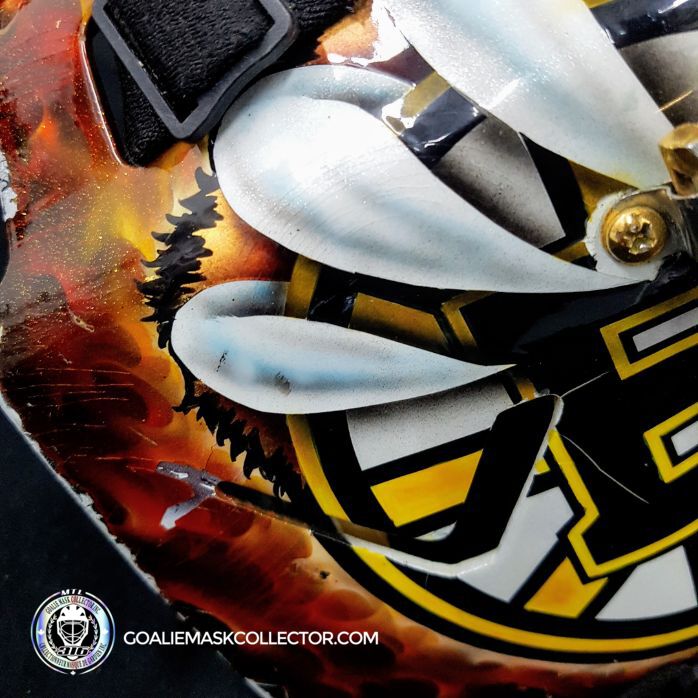 Tuukka Rask Game Worn Goalie Mask Boston Bruins 2008 to 2011 Photomatched Made by Dom Malerba and Ron Slater - SOLD