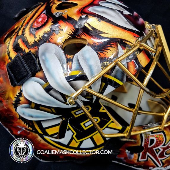 Tuukka Rask Game Worn Goalie Mask Boston Bruins 2008 to 2011 Photomatched Made by Dom Malerba and Ron Slater - SOLD