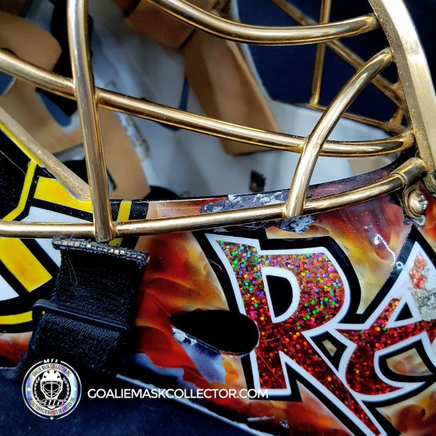 Tuukka Rask Game Worn Goalie Mask Boston Bruins 2008 to 2011 Photomatched Made by Dom Malerba and Ron Slater - SOLD