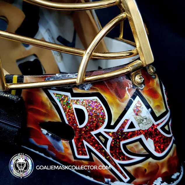 Tuukka Rask Game Worn Goalie Mask Boston Bruins 2008 to 2011 Photomatched Made by Dom Malerba and Ron Slater - SOLD