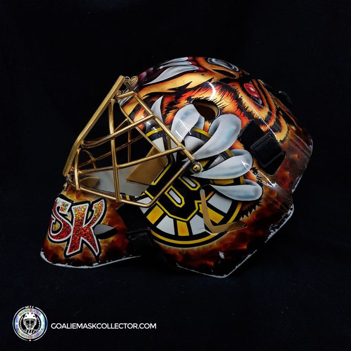 Tuukka Rask Game Worn Goalie Mask Boston Bruins 2008 to 2011 Photomatched Made by Dom Malerba and Ron Slater - SOLD