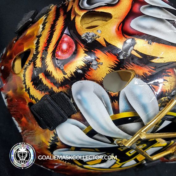 Tuukka Rask Game Worn Goalie Mask Boston Bruins 2008 to 2011 Photomatched Made by Dom Malerba and Ron Slater - SOLD