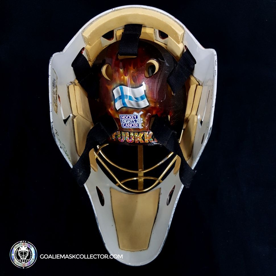 Tuukka Rask Game Worn Goalie Mask Boston Bruins 2008 to 2011 Photomatched Made by Dom Malerba and Ron Slater - SOLD