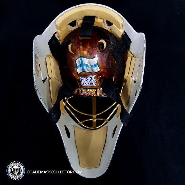 Tuukka Rask Game Worn Goalie Mask Boston Bruins 2008 to 2011 Photomatched Made by Dom Malerba and Ron Slater - SOLD