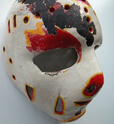 Doug Favell Goalie Mask Game Worn Used 1970 Philadelphia Flyers 1st Ever Painted in NHL History By Earl Higgins - SOLD