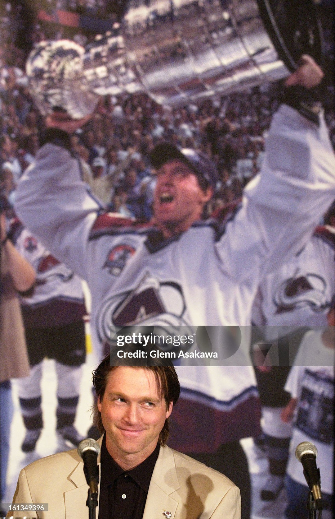 Patrick Roy 7 Feet Banner Signed Colorado Avalanche 2003 Pepsi Center From Retirement Press Conference AS-03203