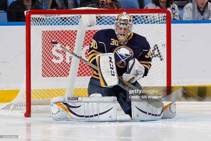 Ryan Miller Game Worn Used Goalie Glove and Blocker 2013-14 Buffalo Sabres and St. Louis Blues AS-02959 - SOLD