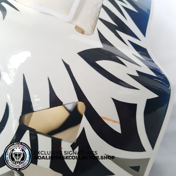 ED BELFOUR GAME WORN GOALIE MASK SWEDISH LEKSANDS IF WARWICK 2007-08 -SOLD