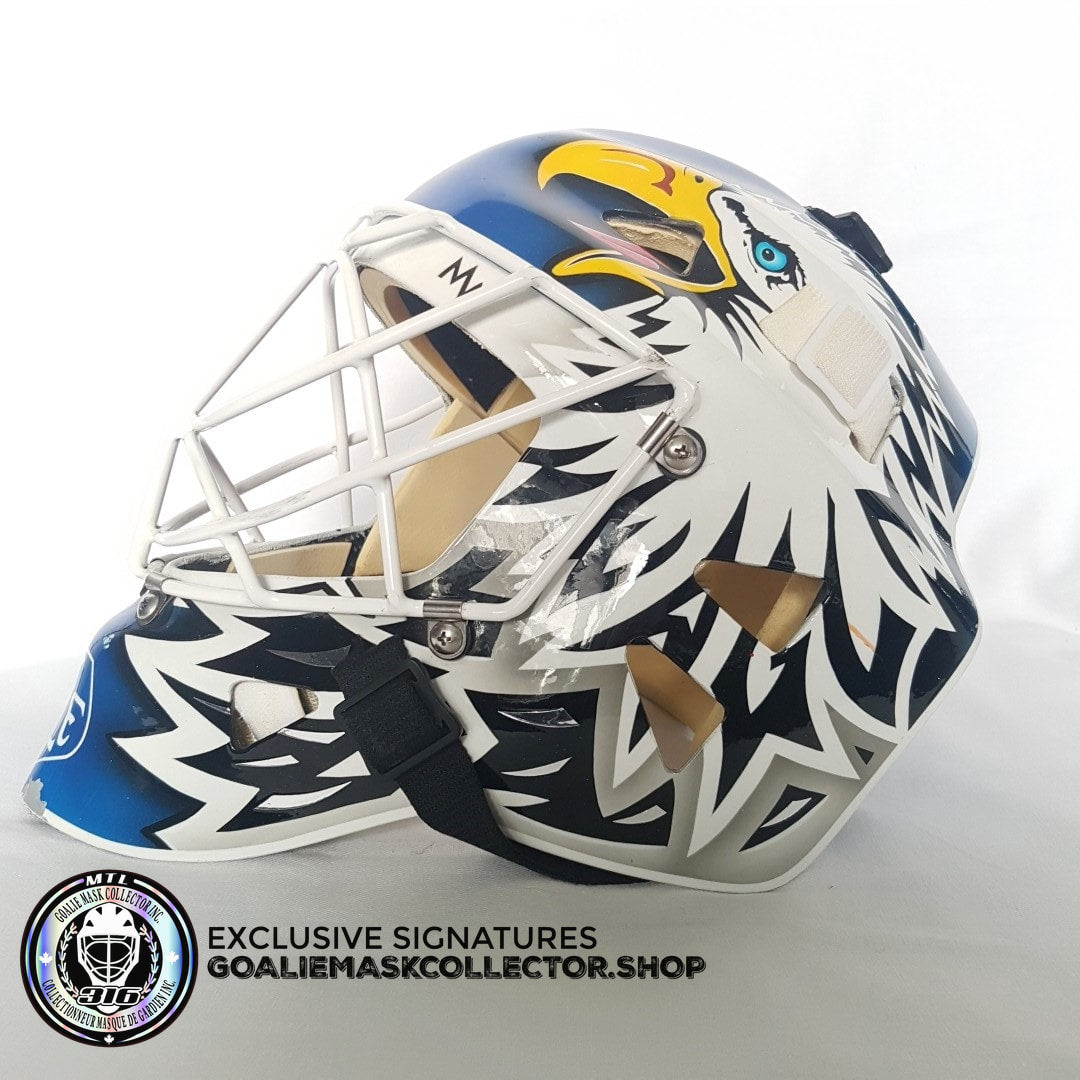 ED BELFOUR GAME WORN GOALIE MASK SWEDISH LEKSANDS IF WARWICK 2007-08 -SOLD