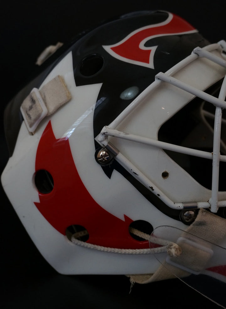 MARTIN BRODEUR GAME WORN USED GOALIE MASK NEW JERSEY DEVILS Photo Match for 6 SEASONS + 4 VEZINA + 1 STANLEY CUP - SOLD