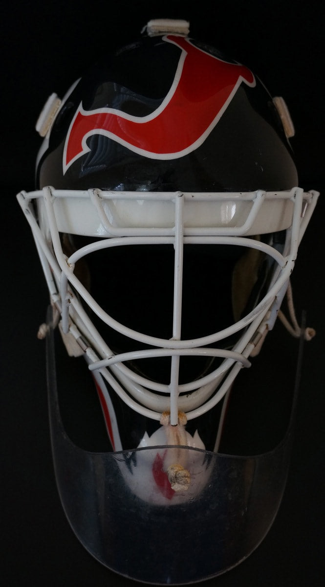 MARTIN BRODEUR GAME WORN USED GOALIE MASK NEW JERSEY DEVILS Photo Match for 6 SEASONS + 4 VEZINA + 1 STANLEY CUP - SOLD